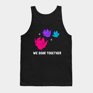 Androgynous Pride Flag Lgbtqia Cute Kawaii Bats Tank Top